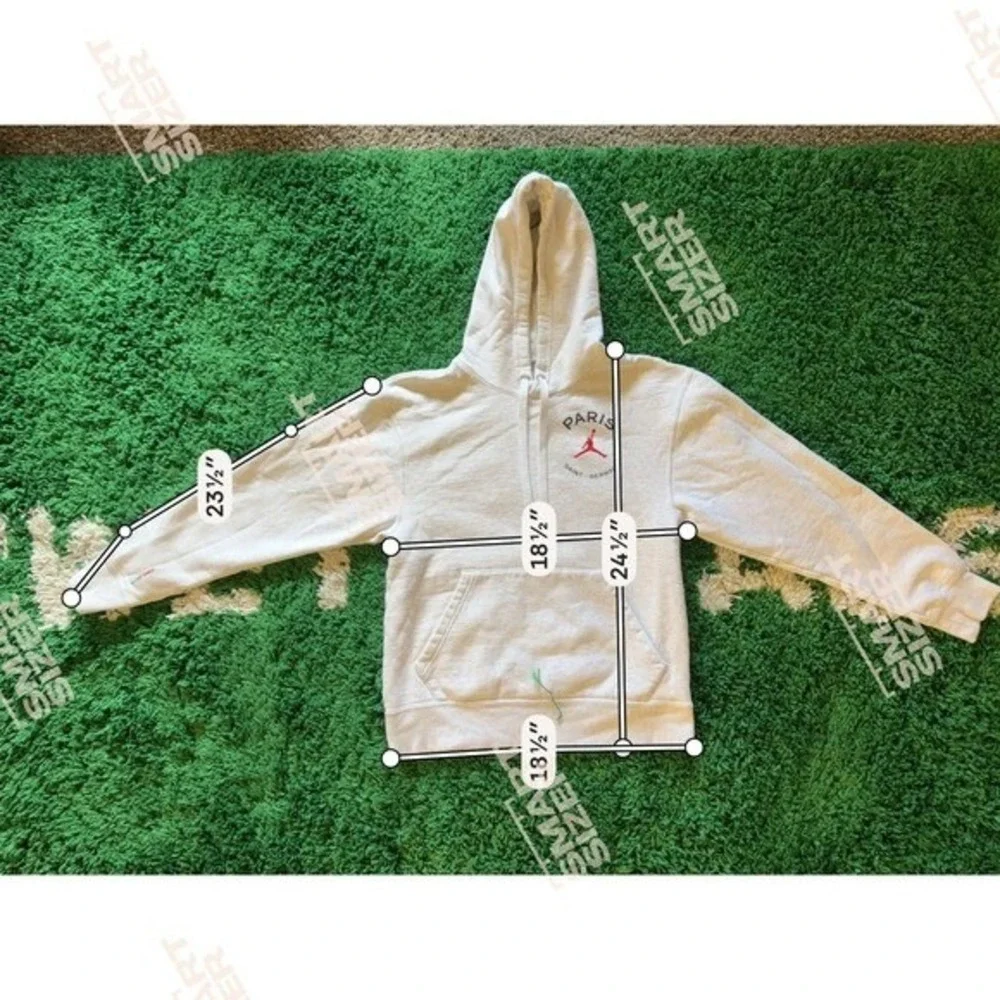 Jordan x PSG Paris Saint-Germain Hoodie Oatmeal Heather Grey Mens‎ Small